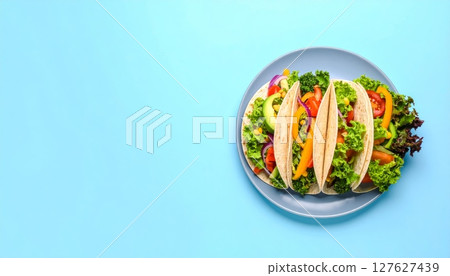 A fresh, healthy vegetable salad, a delicious green appetizer for any meal A fresh, healthy vegetable salad, a delicious green appetizer for any meal 127627439