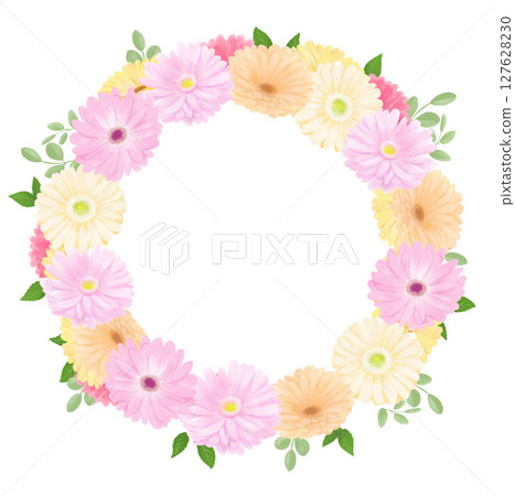 Gerbera flower frame 127628230