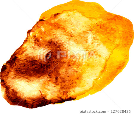 Hand Drawn Watercolor Drops Round Vector Illustration 127628425