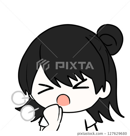Coughing, coughing, symptoms, girl, person, simple Coughing, coughing, symptoms, girl, person, simple 127629680