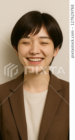 Young Japanese women! Smiles of adult students and office ladies in their teens, twenties, thirties, and forties! AI-smile images 127629768
