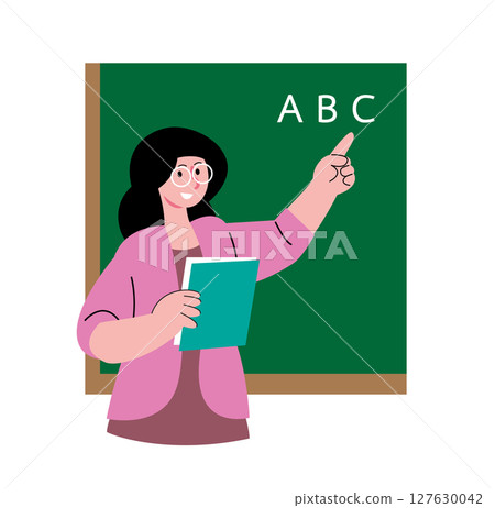 Teachers Teaching Alphabet in Classroom 127630042