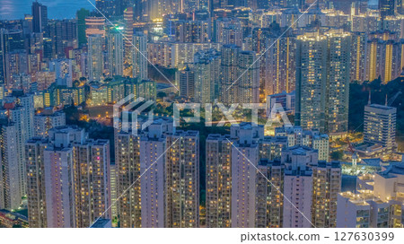 June 8 2025 View of Dense City Buildings Illuminated During Dusk June 8 2025 View of Dense City Buildings Illuminated During Dusk 127630399