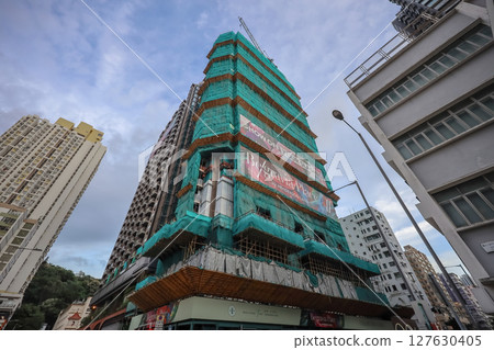 June 20 2025 Urban Construction of Modern Building Surrounded, hk 127630405