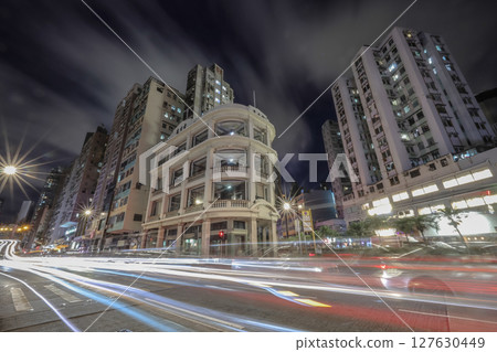 June 20 2025 Night Cityscape with Light Trails and Architecture, Lui Seng Chun 127630449