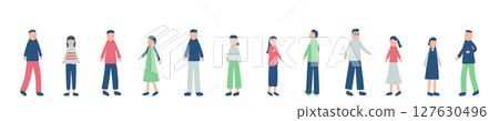 Easy to use people illustration set Easy to use people illustration set 127630496