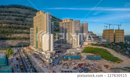 June 8 2025 Modern Residential Complex and Construction Site Amid Hill June 8 2025 Modern Residential Complex and Construction Site Amid Hill 127630515