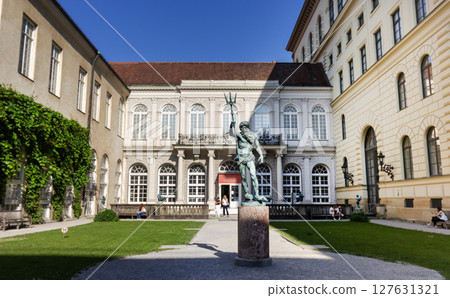 MUNICH, GERMANY - June 12, 2025: The Munich Residence is a former royal palace that currently  127631321