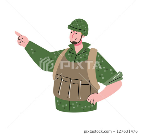 Soldier in Military Uniform 127631476