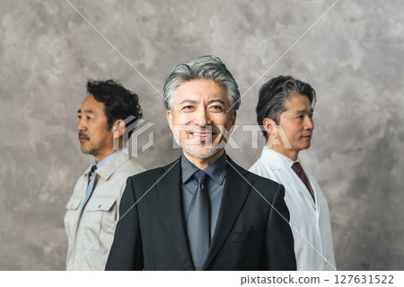 Group of middle-aged men with various occupations Group of middle-aged men with various occupations 127631522