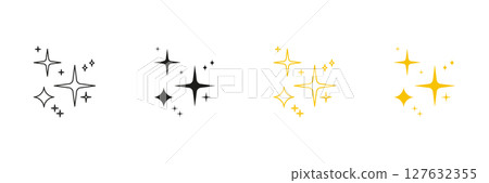 Sparkle And Shine Line And Solid Icon Set. Bright And Twinkling Star Symbol Collection. Isolated Vector Illustration Sparkle And Shine Line And Solid Icon Set. Bright And Twinkling Star Symbol Collection. Isolated Vector Illustration 127632355