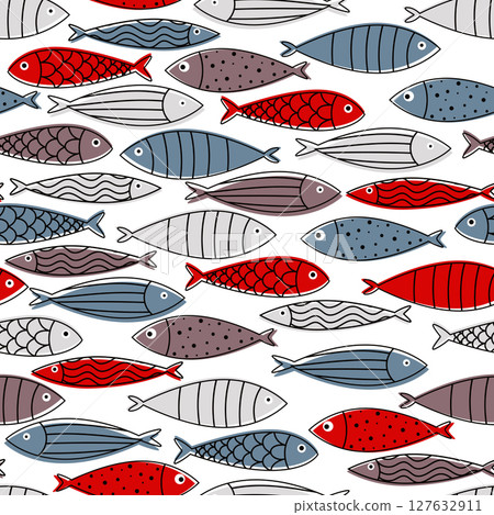 doodle fishes pattern doodle fishes pattern 127632911