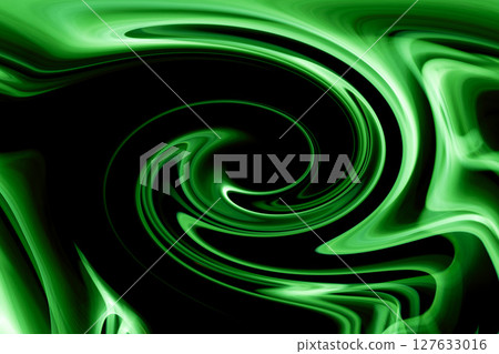 Aurora-like green swirl pattern on a black background Aurora-like green swirl pattern on a black background 127633016