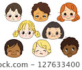 Children with various expressions: Modest facial expression set 2 revised 127633400