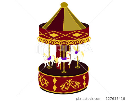 可愛旋轉木馬音樂盒（無主線） 127633416