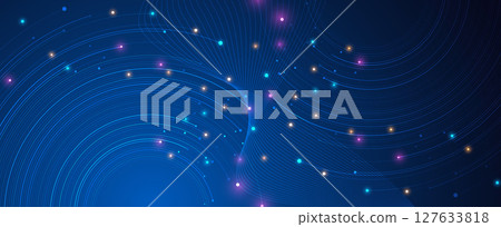 Abstract round frame circuit technology concept background 127633818