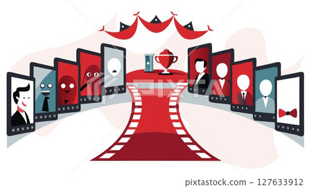 The sequence of frames conveys the unfolding drama and the seriousness of the event. 127633912