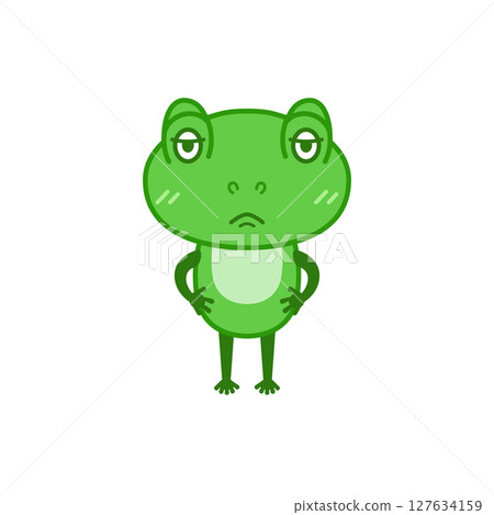 Frog illustration (green, dirty eyes) 127634159