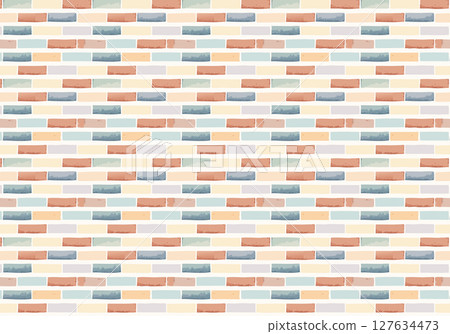 Colorful bricks seamless pattern 127634473