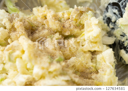 Peppered potato salad (stock photo) 127634581