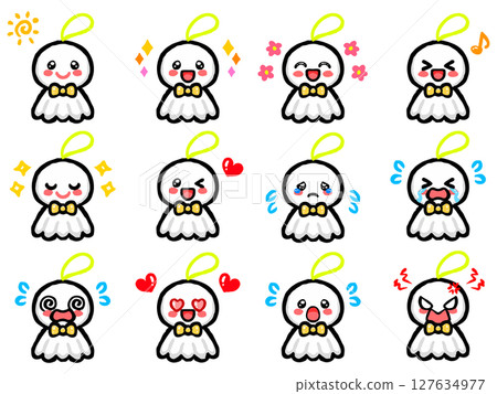 塗鴉風格 Teru Teru Bouzu 插畫素材套裝 2 127634977