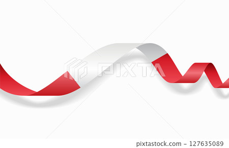 Peruvian flag wavy abstract background. Vector illustration. 127635089