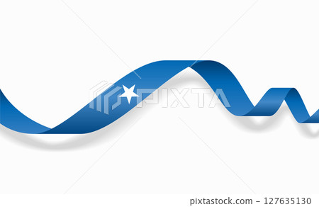 Somalian flag wavy abstract background. Vector illustration. 127635130