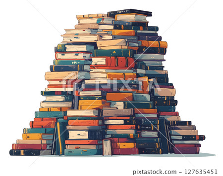 堆放的書 127635451