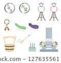 Obon and Higan illustration set 127635561