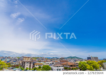 View of the cityscape from Goshikizuka Tomb in Kobe, Hyogo Prefecture 127635644
