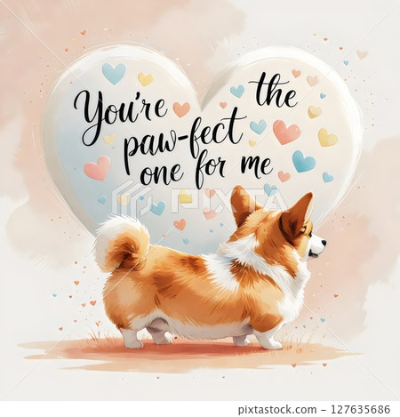 來自柯基犬的愛情訊息〜你是最完美的〜（AI生成） 127635686