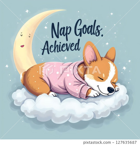 午睡時間到啦!雲端上的柯基犬(AI 生成) 午睡時間到啦!雲端上的柯基犬(AI 生成) 127635687