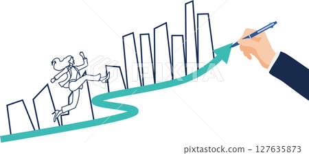 Illustration of a roadmap to achieving your goals 127635873