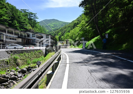 Shibu no Yu at the entrance to the hiking trails of the Yatsugatake Mountains Shibu no Yu at the entrance to the hiking trails of the Yatsugatake Mountains 127635936