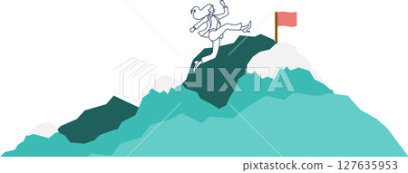 Illustration of a roadmap to achieving your goals 127635953