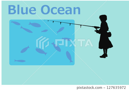 紅海和藍海插畫 127635972
