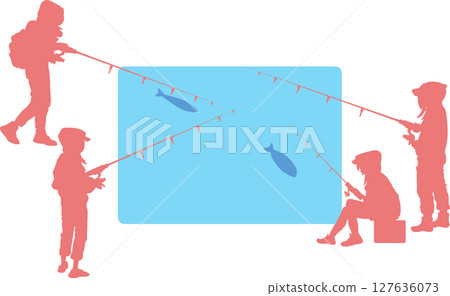 Red ocean and blue ocean illustration Red ocean and blue ocean illustration 127636073