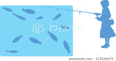 Red ocean and blue ocean illustration 127636075