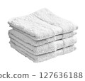 White towel transparent PNG clipart isolated on white background. 127636188