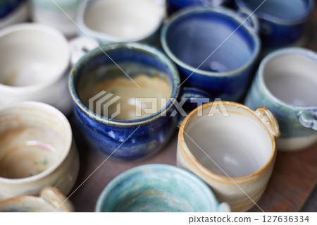Set of Ceramic, stylish tableware 127636334