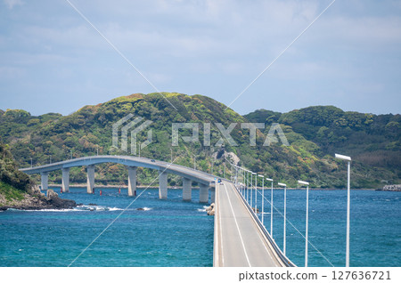 山口縣的風景名勝，橫跨美麗大海的角島大橋 127636721