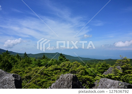 The view from Takamiishi in Yatsugatake The view from Takamiishi in Yatsugatake 127636792