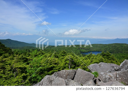 The view from Takamiishi in Yatsugatake 127636794
