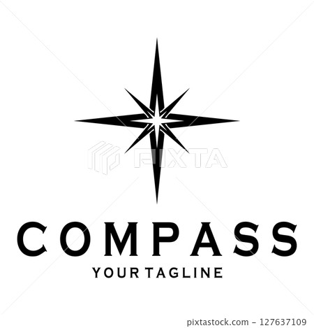compass icon isolated on background.modern flat compass pictogram,business,marketing,internet concept.trendy simple vector symbol for websitedesign or button to mobile app.logo illustration. 127637109