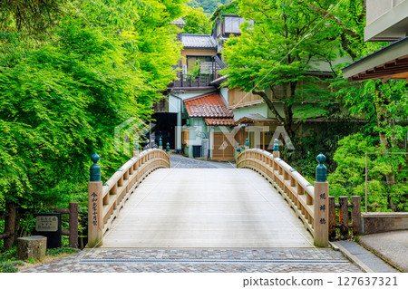 Korogi Bridge in early summer, Kaga City, Ishikawa Prefecture Korogi Bridge in early summer, Kaga City, Ishikawa Prefecture 127637321