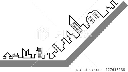 Illustration of an office district Illustration of an office district 127637388