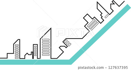 Illustration of an office district 127637395