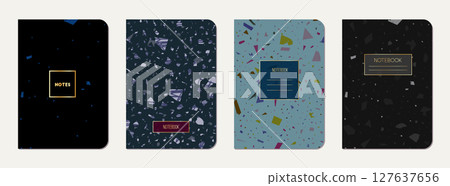 School diary cover design. Terrazzo abstract School diary cover design. Terrazzo abstract 127637656