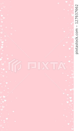 White hearts scattered on pink background. 127637662