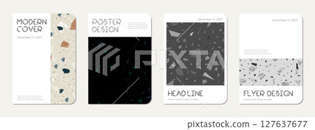 School diary cover design. Terrazzo abstract School diary cover design. Terrazzo abstract 127637677